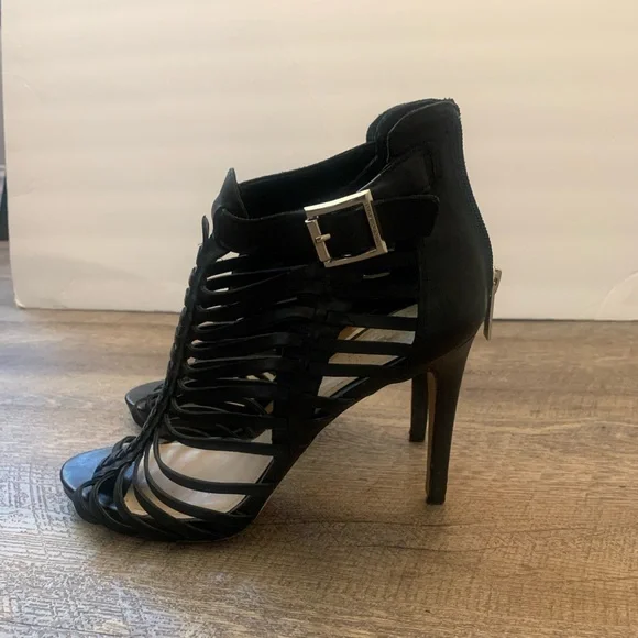 vince Camuto gladiator Stiletto Strappy Ankle Dressy Black Sandal Size 10 - Picture 4 of 10